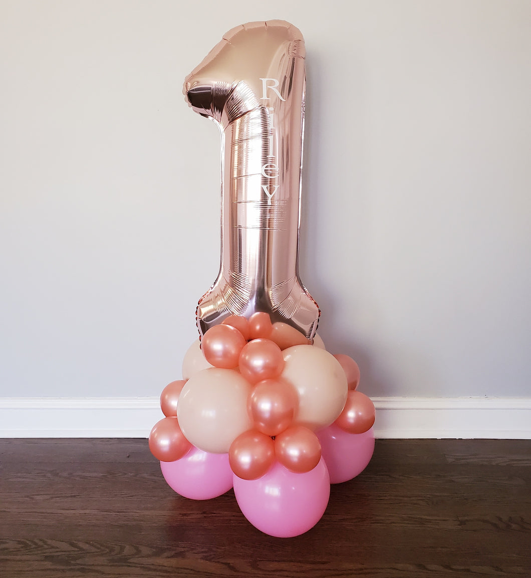1st Birthday Balloon Column