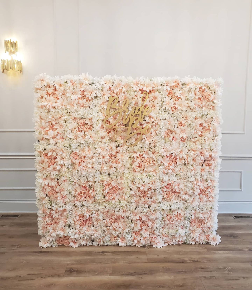 6ft*6ft Pink and White Floral Wall